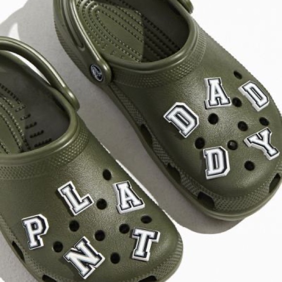 NEW Crocs Jibbitz PLANT DADDY letters - 10 charms Jimmy Fallon Plant Dad - Picture 1 of 3